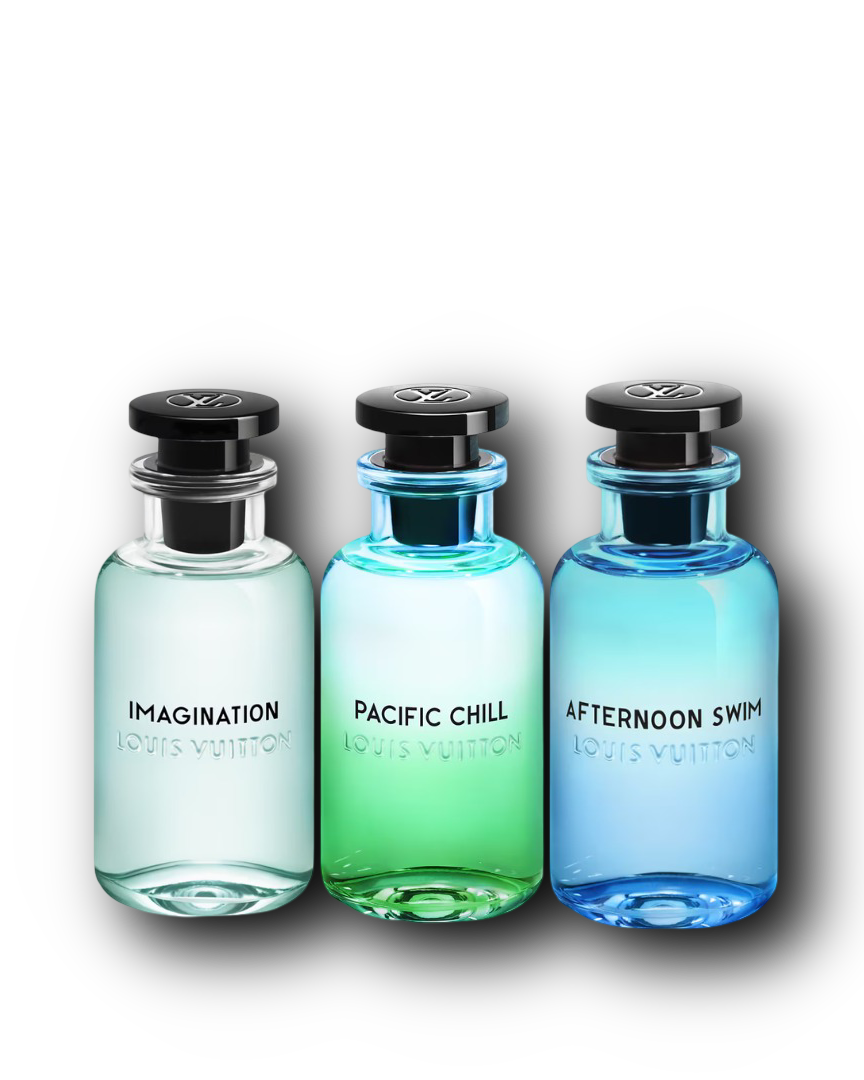 Louis Vuitton Discovery Set – Imagination · Pacific Chill · Afternoon Swim | Fragrance Samples | 3 × 2-10 ml