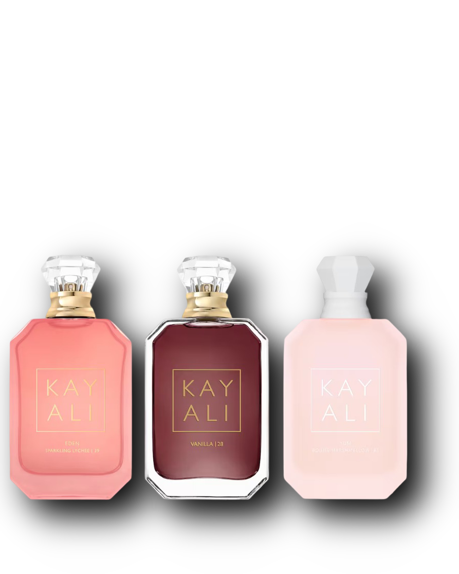 Kayali Discovery Set – Eden Sparkling Lychee 39 · Vanilla 28 · Yum Boujee Marshmallow 81 | Fragrance Samples | 3 × 2-10 ml