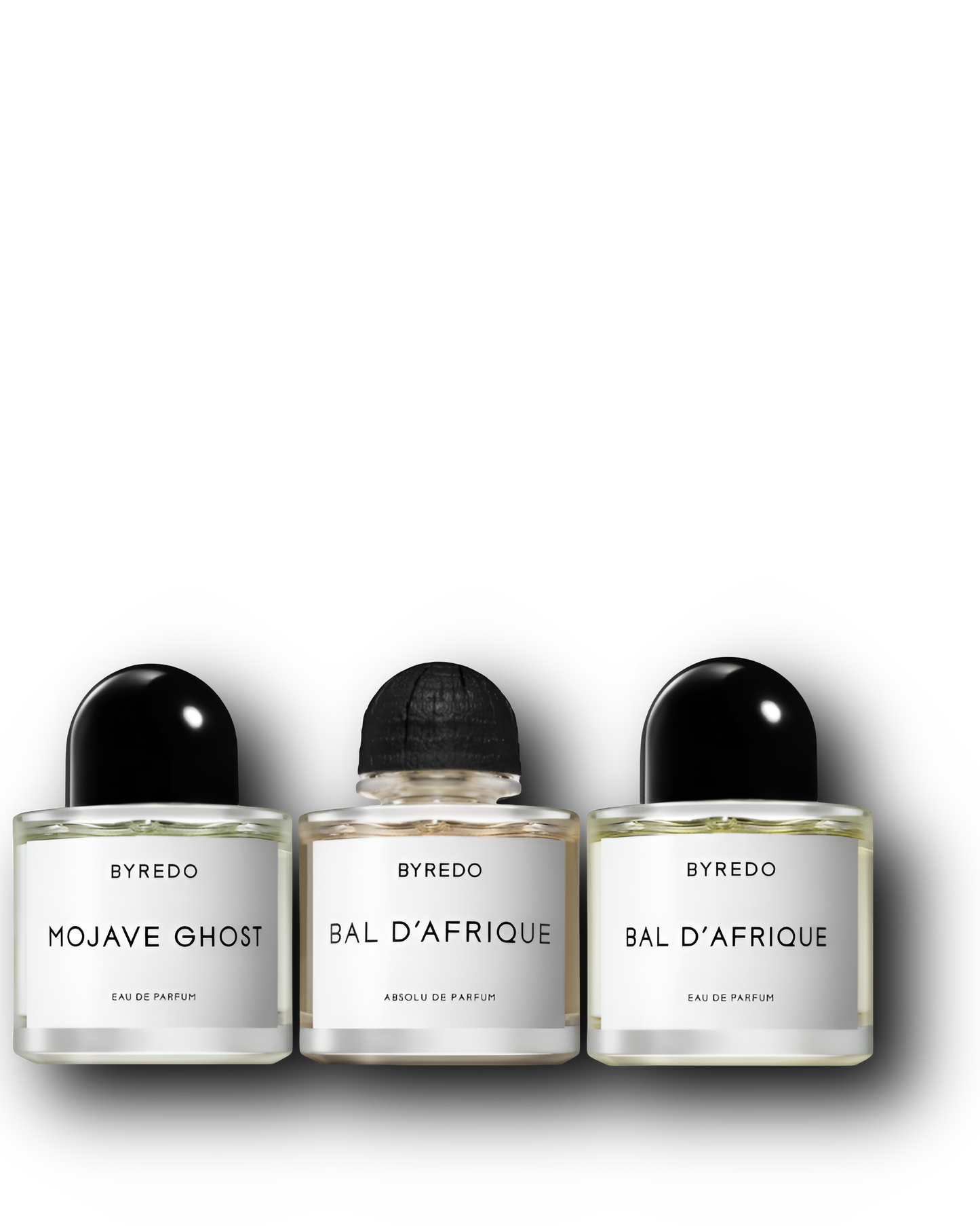 Byredo Discovery Set – Bal d'Afrique · Bal d'Afrique Absolu · Mojave Ghost | 3 × 2–10 ml