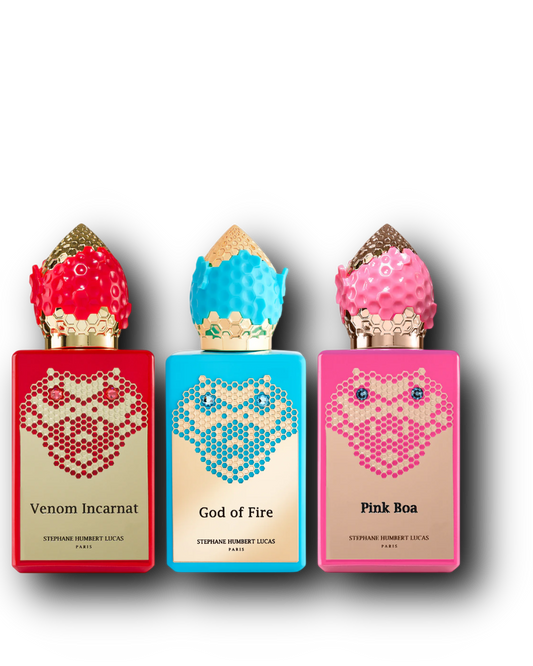 Stéphane Humbert Lucas 777 Discovery Set – God of Fire · Pink Boa · Venom Incarnat | Fragrance Samples | 3 × 2-10 ml