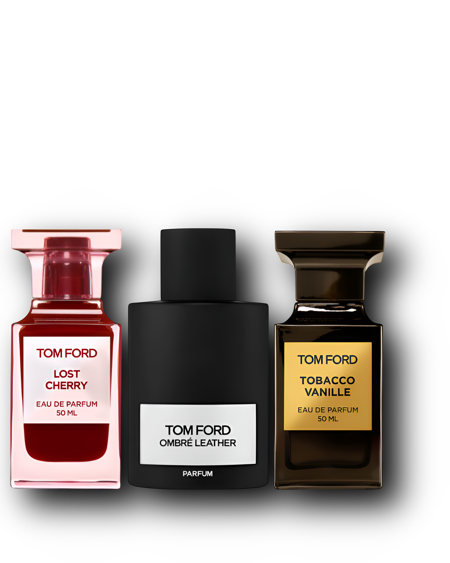 Tom Ford Discovery Set – Ombré Leather · Tobacco Vanille · Lost Cherry | Fragrance Samples | 3 × 2-10 ml