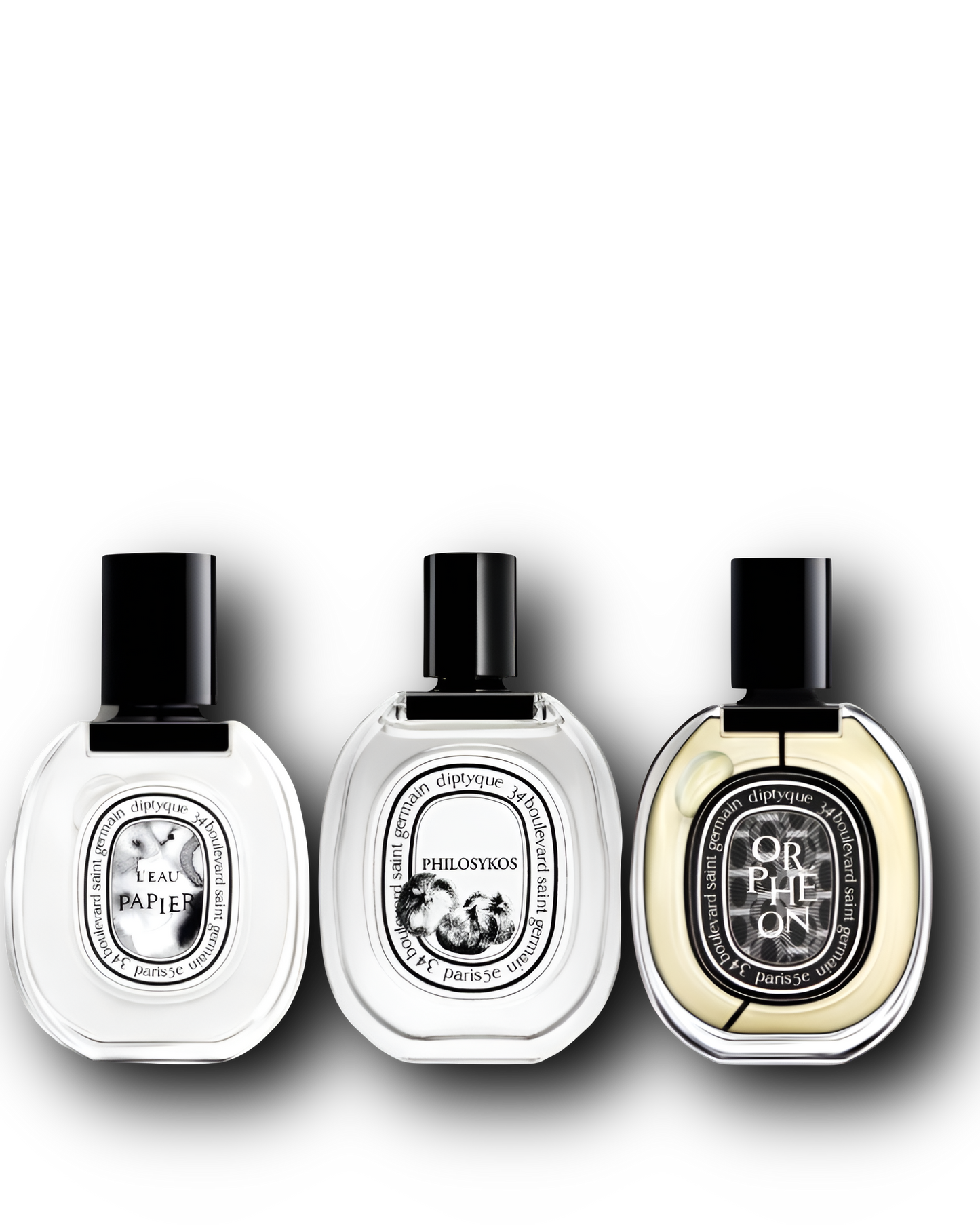 Diptyque Discovery Set – Philosykos · L’Eau Papier · Orphéon | Fragrance Samples | 3 × 2-10 ml